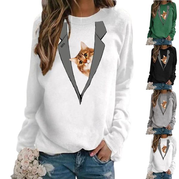 women's hoodies & sweatshirts fashion womens cute cat printed sweatshirt casual pullover long sleeve comfy ladies outwearing clothe, Black
women's hoodies & sweatshirts fashion womens cute cat printed sweatshirt casual pullover long sleeve comfy ladies outwearing clothe, Black