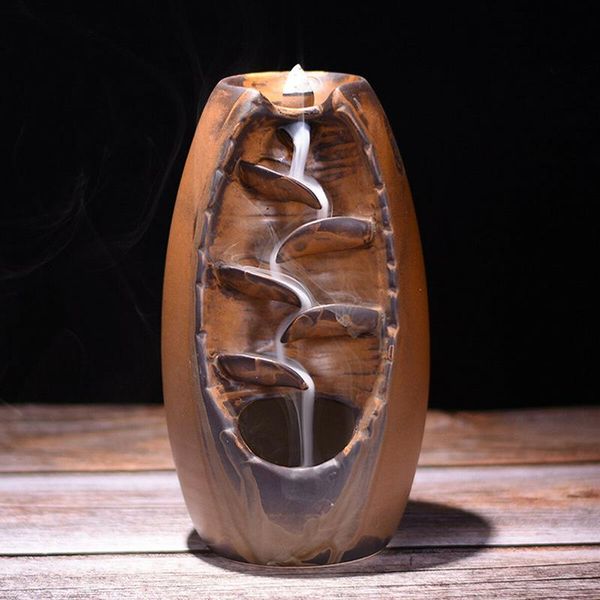 fragrance lamps smoking flow ceramic censer backflow cones sticks incense holder pond yu-home 
fragrance lamps smoking flow ceramic censer backflow cones sticks incense holder pond yu-home