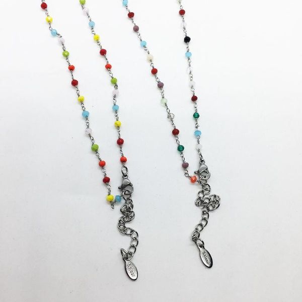 chains 45+5 cm wide 3 mm joyeria acero inoxidable mujer lujo glass crystal beads ladies necklace bracelet femme jewelry wholesale items, Silver
chains 45+5 cm wide 3 mm joyeria acero inoxidable mujer lujo glass crystal beads ladies necklace bracelet femme jewelry wholesale items, Silver