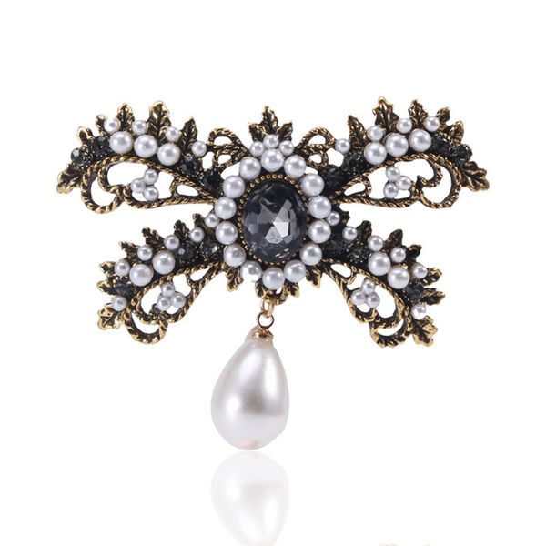 factory new style alloy bow pearl pendant brooch women's clothing accessories pin christmas
factory new style alloy bow pearl pendant brooch women's clothing accessories pin christmas