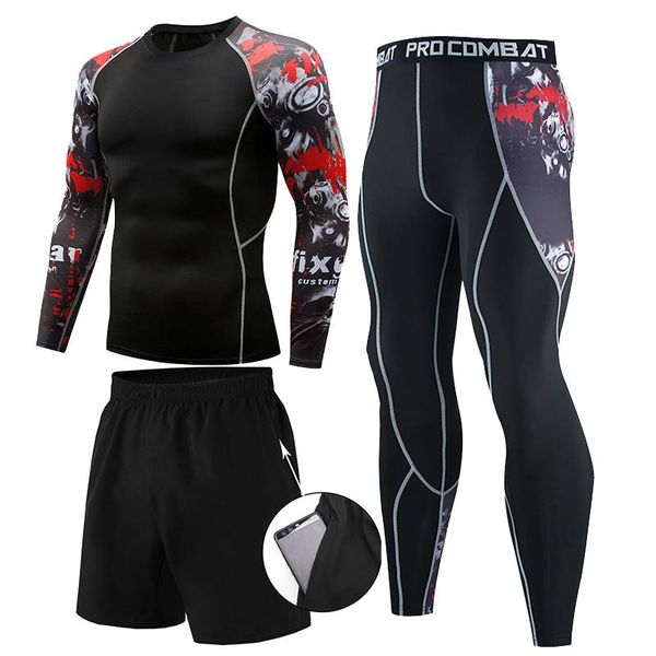 men's tracksuits gym clothing short running man compression tights perspiration track suit black t shirt sport pants for men, Gray
men's tracksuits gym clothing short running man compression tights perspiration track suit black t shirt sport pants for men, Gray