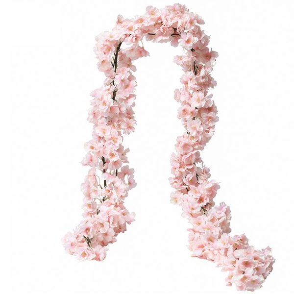 decorative flowers & wreaths 1.8m artificial cherry blossom garland fake silk flower hanging vine sakura for party wedding arch decoration
decorative flowers & wreaths 1.8m artificial cherry blossom garland fake silk flower hanging vine sakura for party wedding arch decoration