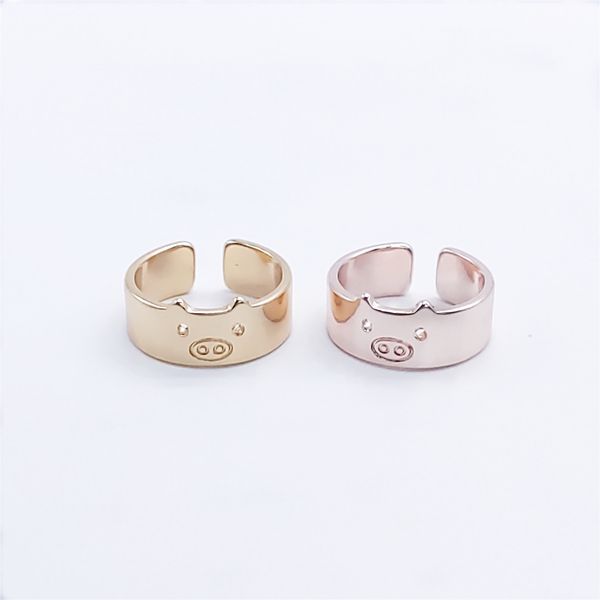 trendy pig ring fixed size flat opening design lovely cartoon animal series suitable for women and men, Golden;silver
trendy pig ring fixed size flat opening design lovely cartoon animal series suitable for women and men, Golden;silver
