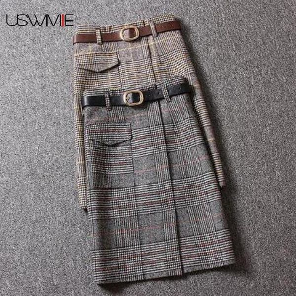 spring autumn plaid women wool skirts fashion vintage slim lady elegant straight skirts casual streetwear female bottoms skirt 210310, Black
spring autumn plaid women wool skirts fashion vintage slim lady elegant straight skirts casual streetwear female bottoms skirt 210310, Black