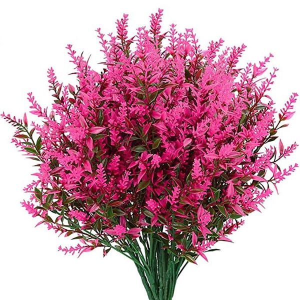 8 bundles artificial lavender flowers outdoor fake flowers no fade faux plastic plants garden porch window box-rose red
8 bundles artificial lavender flowers outdoor fake flowers no fade faux plastic plants garden porch window box-rose red