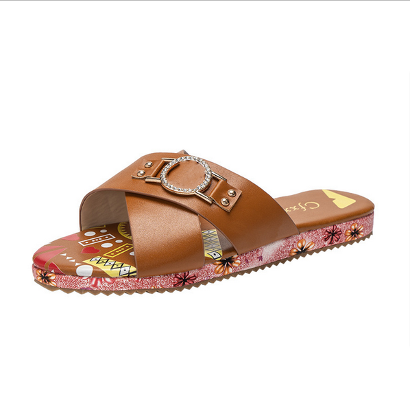 slippers european and american leisure flat sandals shoes women women's with belt buckle candy color fashion, Black
slippers european and american leisure flat sandals shoes women women's with belt buckle candy color fashion, Black