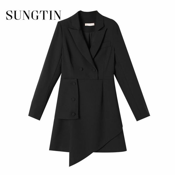 casual dresses sungtin patchwork office lady dress blazer women black fall lapel irregular hem high waist female double breast ol, Black;gray
casual dresses sungtin patchwork office lady dress blazer women black fall lapel irregular hem high waist female double breast ol, Black;gray