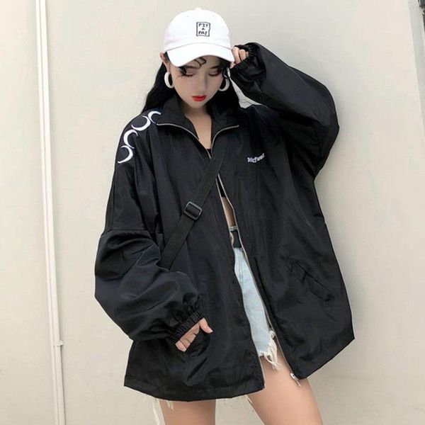 women's jackets baseball windbreaker basic jacket harajuku gothic moon coat oversized outwear clothes black/pink q94, Black;brown
women's jackets baseball windbreaker basic jacket harajuku gothic moon coat oversized outwear clothes black/pink q94, Black;brown