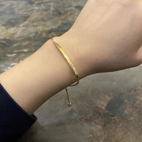 bangle high end gold plated stainless steel letters bar bracelet for women wholesale jewelry, Black
bangle high end gold plated stainless steel letters bar bracelet for women wholesale jewelry, Black