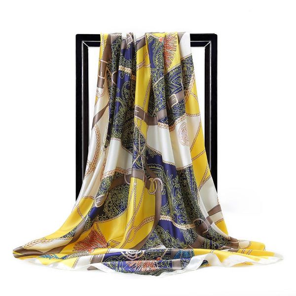 2021 spring chain print silk scarf women 90x90cm neck wraps foulard neckerchief floral head scarves fashion bandana square shawl, Blue;gray
2021 spring chain print silk scarf women 90x90cm neck wraps foulard neckerchief floral head scarves fashion bandana square shawl, Blue;gray