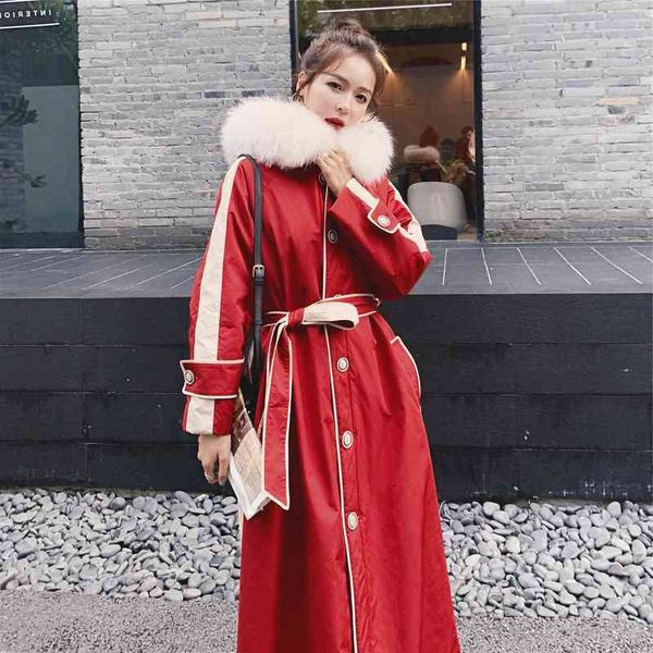 women's down & parkas winter new style loose and thick cotton-padded jacket color matching long over-the-knee down cotton women hb, Black
women's down & parkas winter new style loose and thick cotton-padded jacket color matching long over-the-knee down cotton women hb, Black