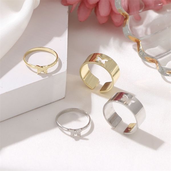 love ring en 2 paired butterfly couple adjustable opening set for women men gold silver color metal s trendy jewelry, Slivery;golden
love ring en 2 paired butterfly couple adjustable opening set for women men gold silver color metal s trendy jewelry, Slivery;golden