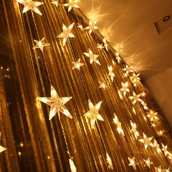 strings five-pointed star curtain lights led flash lamps wedding decoration background light string,3 m wide, 1.5 high
strings five-pointed star curtain lights led flash lamps wedding decoration background light string,3 m wide, 1.5 high