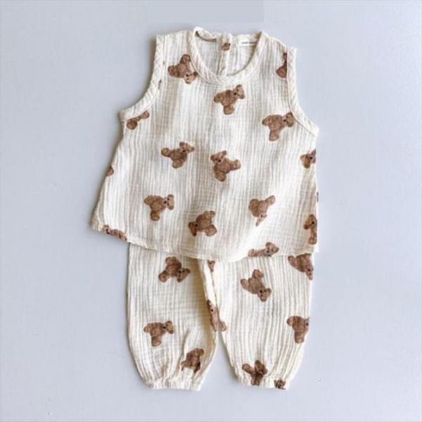 1 6 year children clothing cute bear print baby girl clothes summer sleeveless pants boys 2pcs set suit, White
1 6 year children clothing cute bear print baby girl clothes summer sleeveless pants boys 2pcs set suit, White