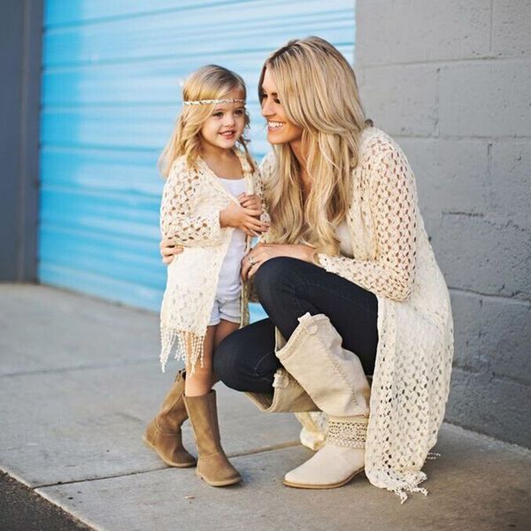 mother and daughter matching clothes summer crochet coat lace tassels holiday boho beach kimono cardigan women girls outfits, White
mother and daughter matching clothes summer crochet coat lace tassels holiday boho beach kimono cardigan women girls outfits, White