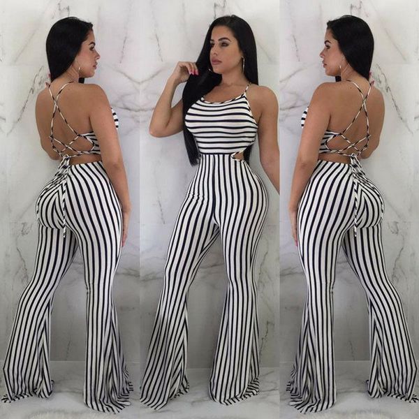 women's jumpsuits & rompers women ladies fashion casual chic summer jumpsuit striped sleeveless trousers party clubwear, Black;white
women's jumpsuits & rompers women ladies fashion casual chic summer jumpsuit striped sleeveless trousers party clubwear, Black;white