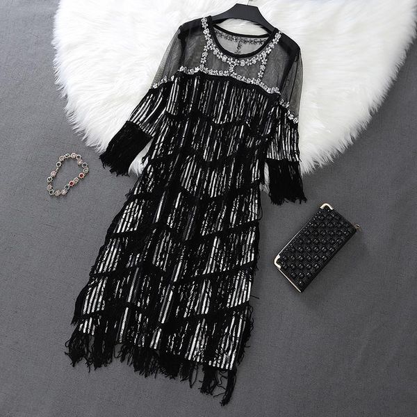 new female o-neck stars sequined mesh shiny fairy dress women elegant bling gauze princess tassel dresses vestidos de fiesta 3/4, Black;gray
new female o-neck stars sequined mesh shiny fairy dress women elegant bling gauze princess tassel dresses vestidos de fiesta 3/4, Black;gray