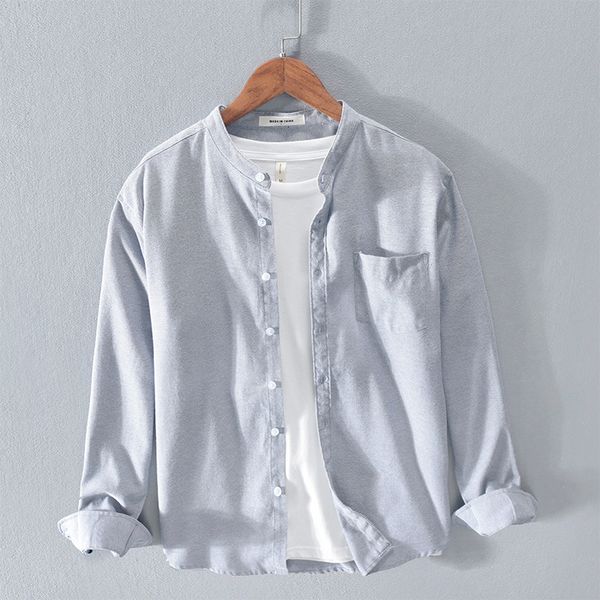 2021 new oxford cotton long sleeve stand collar casual summer and autumn fashion shirts for men comfortable soft shirt mens tjki, White
2021 new oxford cotton long sleeve stand collar casual summer and autumn fashion shirts for men comfortable soft shirt mens tjki, White