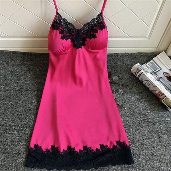 summer lace patchwork nightgowns womens sleepwears sleeping dress padded nightdress pijamas, Black;red
summer lace patchwork nightgowns womens sleepwears sleeping dress padded nightdress pijamas, Black;red