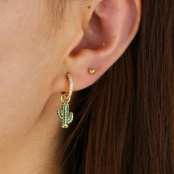 hoop & huggie fashion korean cactus earrings with mini dangle charm earring green sparking cz paved, Golden;silver
hoop & huggie fashion korean cactus earrings with mini dangle charm earring green sparking cz paved, Golden;silver