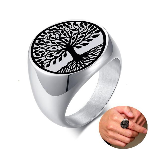cluster rings engraved tree of life ring custom silver color men signet round shape punk jewelry, Golden;silver
cluster rings engraved tree of life ring custom silver color men signet round shape punk jewelry, Golden;silver
