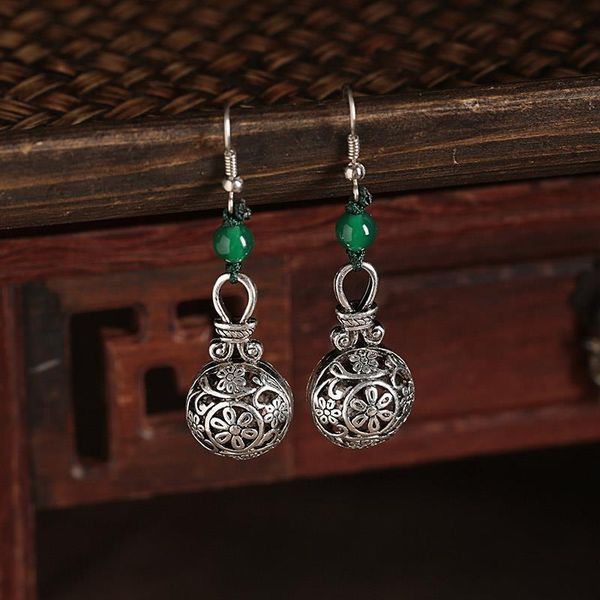 dangle & chandelier natural hetian jade hollowed out earrings chinese retro national style unique designer craft exquisite women's silv, Silver
dangle & chandelier natural hetian jade hollowed out earrings chinese retro national style unique designer craft exquisite women's silv, Silver