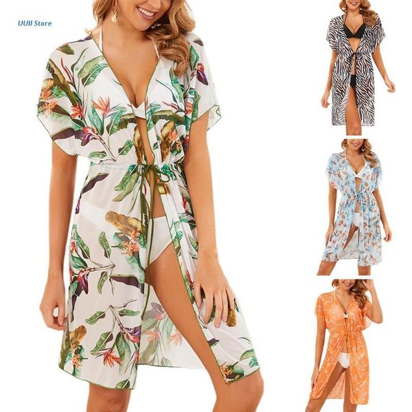 women's swimwear xx9d women bikini swimsuit cover up boho floral leaves print mesh kimono cardigan open front drawstring waist sheer bl, White;black
women's swimwear xx9d women bikini swimsuit cover up boho floral leaves print mesh kimono cardigan open front drawstring waist sheer bl, White;black