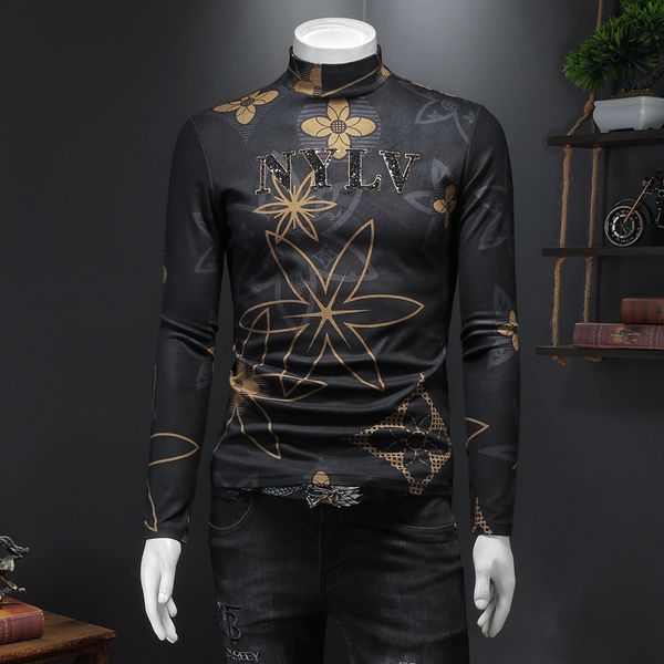 high-end men's plus velvet long-sleeved t-shirt printing fashion trend 2022 autumn and winter new light luxury all-match bottoming shi, White;black
high-end men's plus velvet long-sleeved t-shirt printing fashion trend 2022 autumn and winter new light luxury all-match bottoming shi, White;black