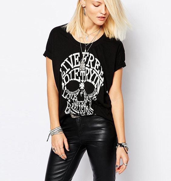 summer rock 2019 punk t shirt women streetwear skull printed short sleeve cotton loose black harajuku brand tee shirt femme c0220, White
summer rock 2019 punk t shirt women streetwear skull printed short sleeve cotton loose black harajuku brand tee shirt femme c0220, White
