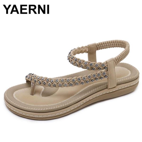yaerni summer shoes woman sandals rhinestone sandalias mujer 2021 new elastic thong shoes for women soft sandals plus size35-42, Black
yaerni summer shoes woman sandals rhinestone sandalias mujer 2021 new elastic thong shoes for women soft sandals plus size35-42, Black
