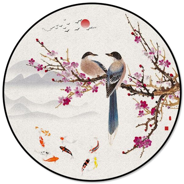 carpets plum blossom magpie carp round rug for living room bedroom non-slip chair floor mats kid doormat
carpets plum blossom magpie carp round rug for living room bedroom non-slip chair floor mats kid doormat