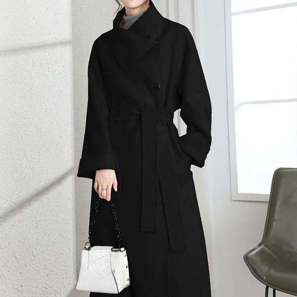 women's wool & blends 2021 autumn double-faced woolen coats women coat spring black long jacket and clothing casaco feminino inverno gm
women's wool & blends 2021 autumn double-faced woolen coats women coat spring black long jacket and clothing casaco feminino inverno gm