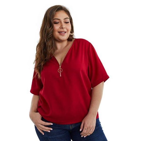 women's blouses & shirts zxryxgs women clothing casual 2021 summer zipper chiffon shirt deep v loose short sleeve fashion, White
women's blouses & shirts zxryxgs women clothing casual 2021 summer zipper chiffon shirt deep v loose short sleeve fashion, White