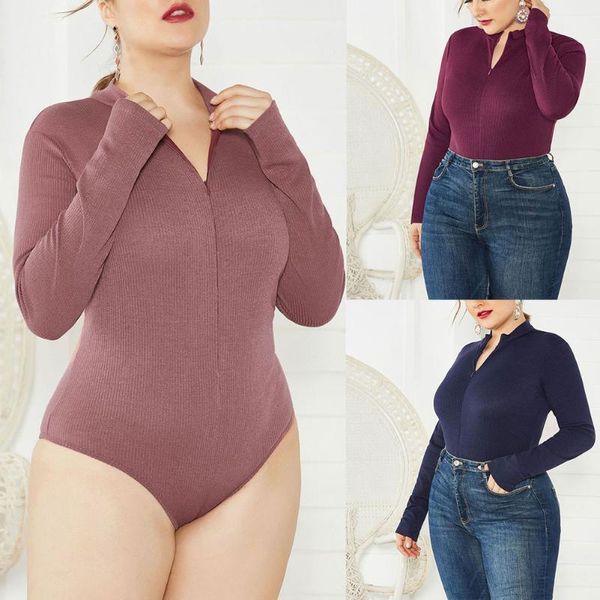 women's t-shirt women knitted jumpsuit long sleeve stand collar slim bottoming sweater playsuit maea99, White
women's t-shirt women knitted jumpsuit long sleeve stand collar slim bottoming sweater playsuit maea99, White
