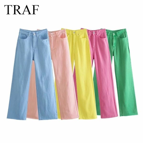 traf pants for women za fashion jeans pockets solid color wide-leg vintage high waist zipper fly female denim trousers 210924, Blue
traf pants for women za fashion jeans pockets solid color wide-leg vintage high waist zipper fly female denim trousers 210924, Blue