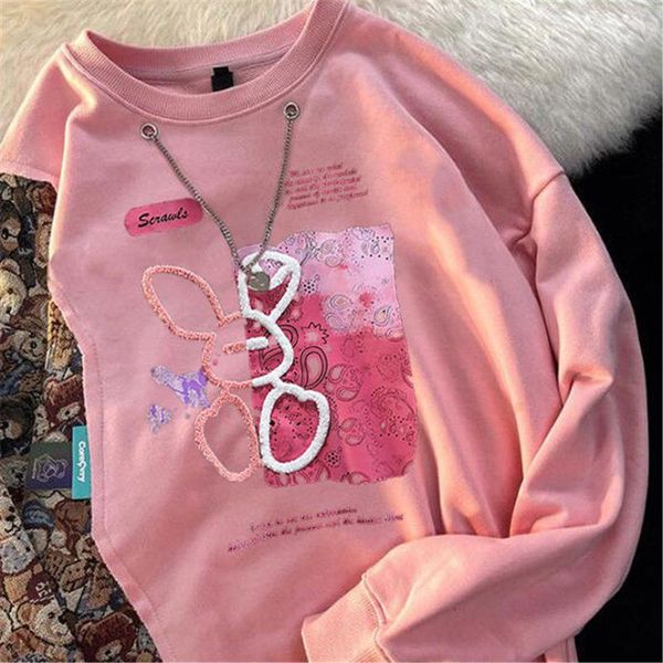 women's hoodies & sweatshirts funny splicing female loose autumn kawaii harajuku hoodie streetwear pink coat oversized winter girl, Black
women's hoodies & sweatshirts funny splicing female loose autumn kawaii harajuku hoodie streetwear pink coat oversized winter girl, Black
