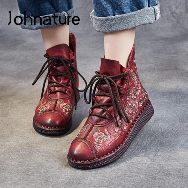 boots johnature plush ankle women lace-up winter warm shoes genuine leather 2021 embroider handmade platform, Black
boots johnature plush ankle women lace-up winter warm shoes genuine leather 2021 embroider handmade platform, Black