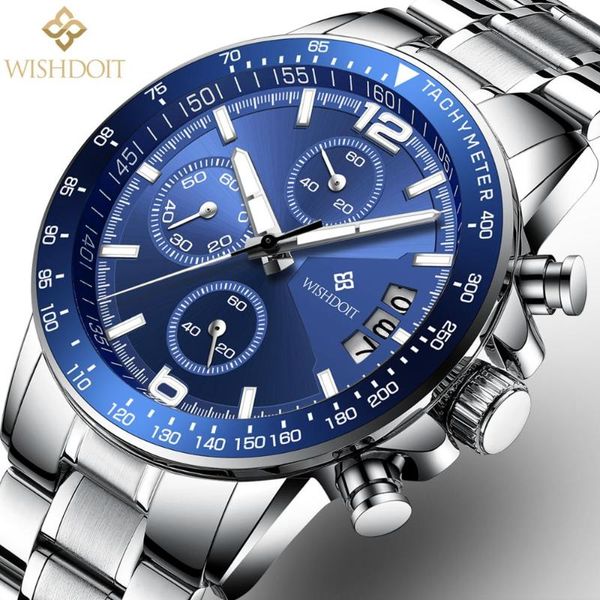 wristwatches wishdoit sports watch men's fashion luxury chronograph stainless steel leather clock quartz waterproof luminous men watche, Slivery;brown
wristwatches wishdoit sports watch men's fashion luxury chronograph stainless steel leather clock quartz waterproof luminous men watche, Slivery;brown