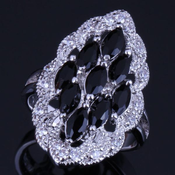 cluster rings good-looking oval black cubic zirconia white cz silver plated ring v0592, Golden;silver
cluster rings good-looking oval black cubic zirconia white cz silver plated ring v0592, Golden;silver