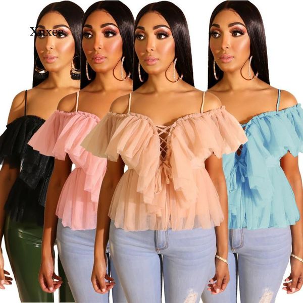 gauze womens ruffle mesh summer fashion woman clothes mesh transparent streetwear suspender backless clothes, White
gauze womens ruffle mesh summer fashion woman clothes mesh transparent streetwear suspender backless clothes, White