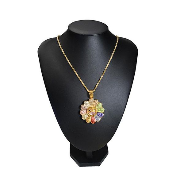 pendant necklaces hip hop iced out rainbow sunflower necklace for women men streetwear choker metal collar, Silver
pendant necklaces hip hop iced out rainbow sunflower necklace for women men streetwear choker metal collar, Silver