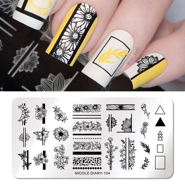 nail art templates nicole diary snake geometric stamping plates flowers leaves printing stencils stamp manicuring tool, White
nail art templates nicole diary snake geometric stamping plates flowers leaves printing stencils stamp manicuring tool, White