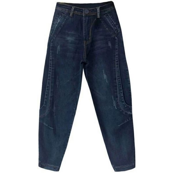 boyfriend jeans high waist harem pant trousers casual plus size loose denim 210629, Blue
boyfriend jeans high waist harem pant trousers casual plus size loose denim 210629, Blue