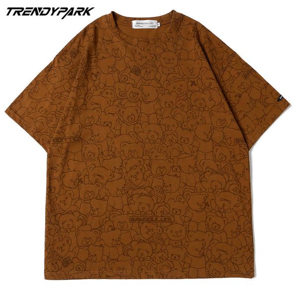 men's t shirt cartoon bears printed summer short sleeve hip hop oversize cotton casual harajuku streetwear tee t-shirts 210601, White;black
men's t shirt cartoon bears printed summer short sleeve hip hop oversize cotton casual harajuku streetwear tee t-shirts 210601, White;black