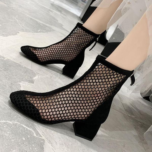 new women's shoes 2021 spring summer hollow mesh boots roman sandals thick heel breathable mesh short boots zapatillas mujer, Black
new women's shoes 2021 spring summer hollow mesh boots roman sandals thick heel breathable mesh short boots zapatillas mujer, Black