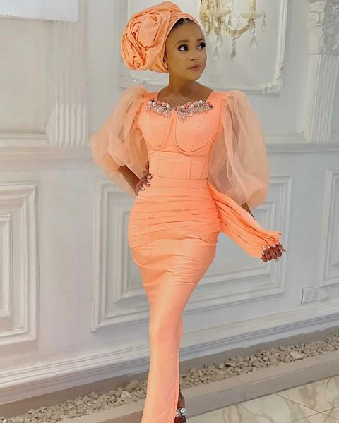 puffy sleeves aso ebi evening dresses long sleeve beaded mermaid shape plus size women prom gowns, Black;red
puffy sleeves aso ebi evening dresses long sleeve beaded mermaid shape plus size women prom gowns, Black;red