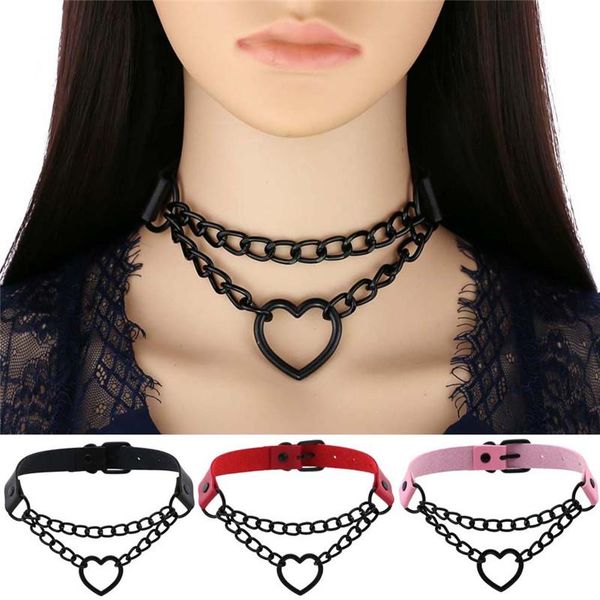 chokers punk pu leather heart-shaped spike rivet collar studded with necklace body birthday party gift chopsticks jewelry, Golden;silver
chokers punk pu leather heart-shaped spike rivet collar studded with necklace body birthday party gift chopsticks jewelry, Golden;silver