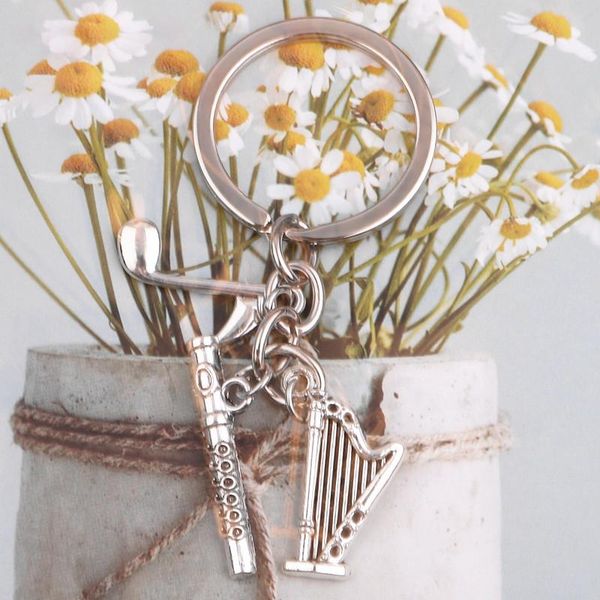 keychains 1pc metal music notes flute and harp handmade finding pianist gift souvenirs jewelry accessories, Silver
keychains 1pc metal music notes flute and harp handmade finding pianist gift souvenirs jewelry accessories, Silver