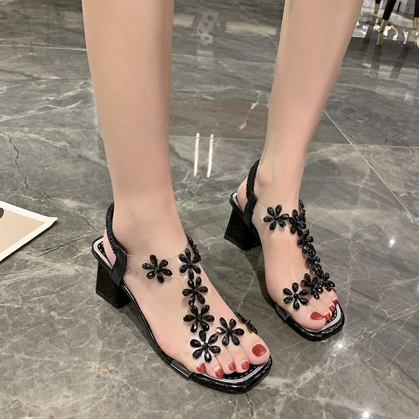 sandals women summer pvc transperant high heels 2021 fashion flower crystal for female party wedding slingback shoes woman, Black
sandals women summer pvc transperant high heels 2021 fashion flower crystal for female party wedding slingback shoes woman, Black