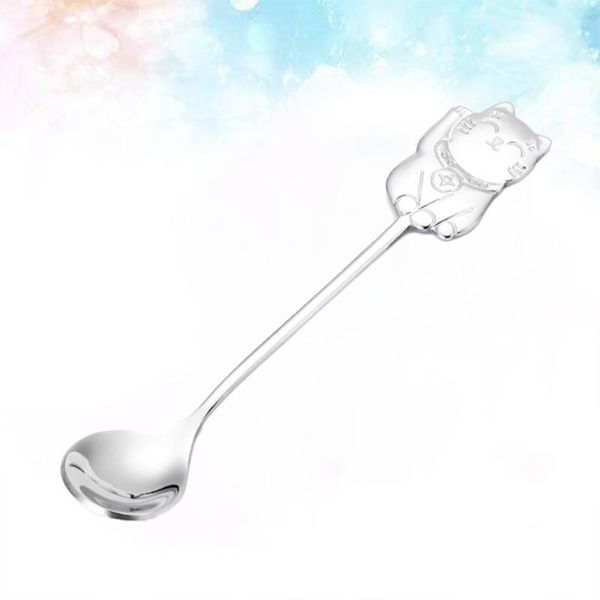 spoons 304 stainless steel luck cat coffee stirring spoon cartoon dessert for eating dinner kitchen (silver)
spoons 304 stainless steel luck cat coffee stirring spoon cartoon dessert for eating dinner kitchen (silver)